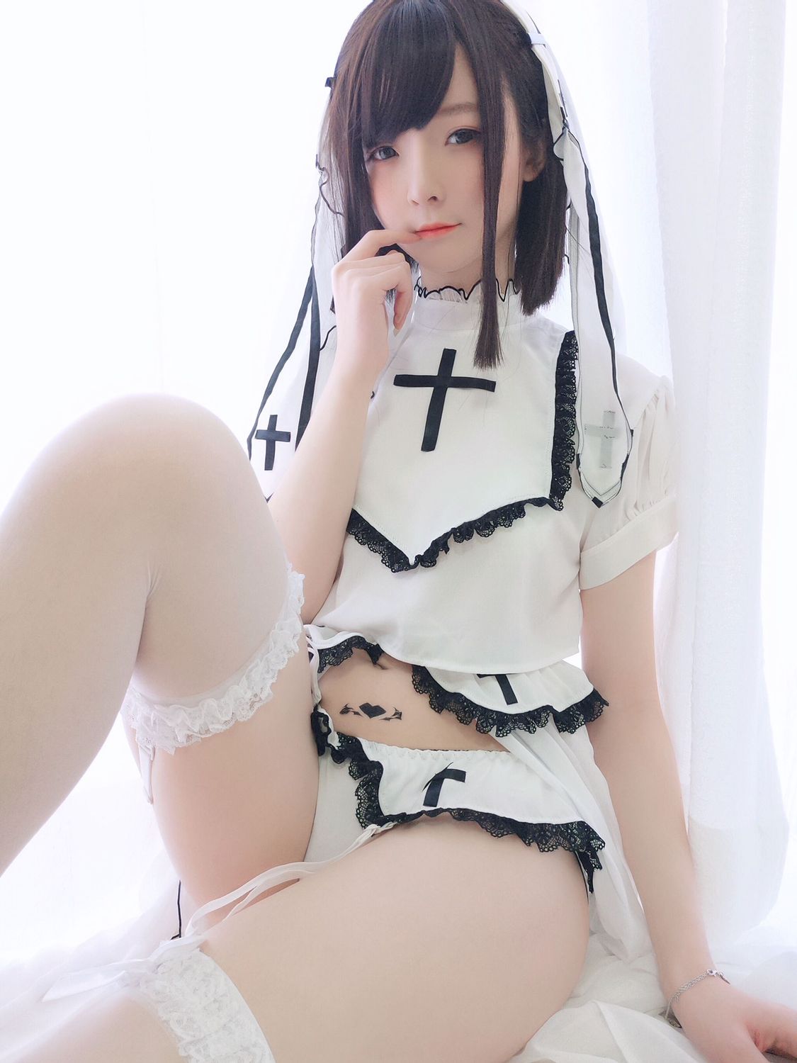 图片[2]-一小央泽 No.017 白修女（32P） - 图友-图友