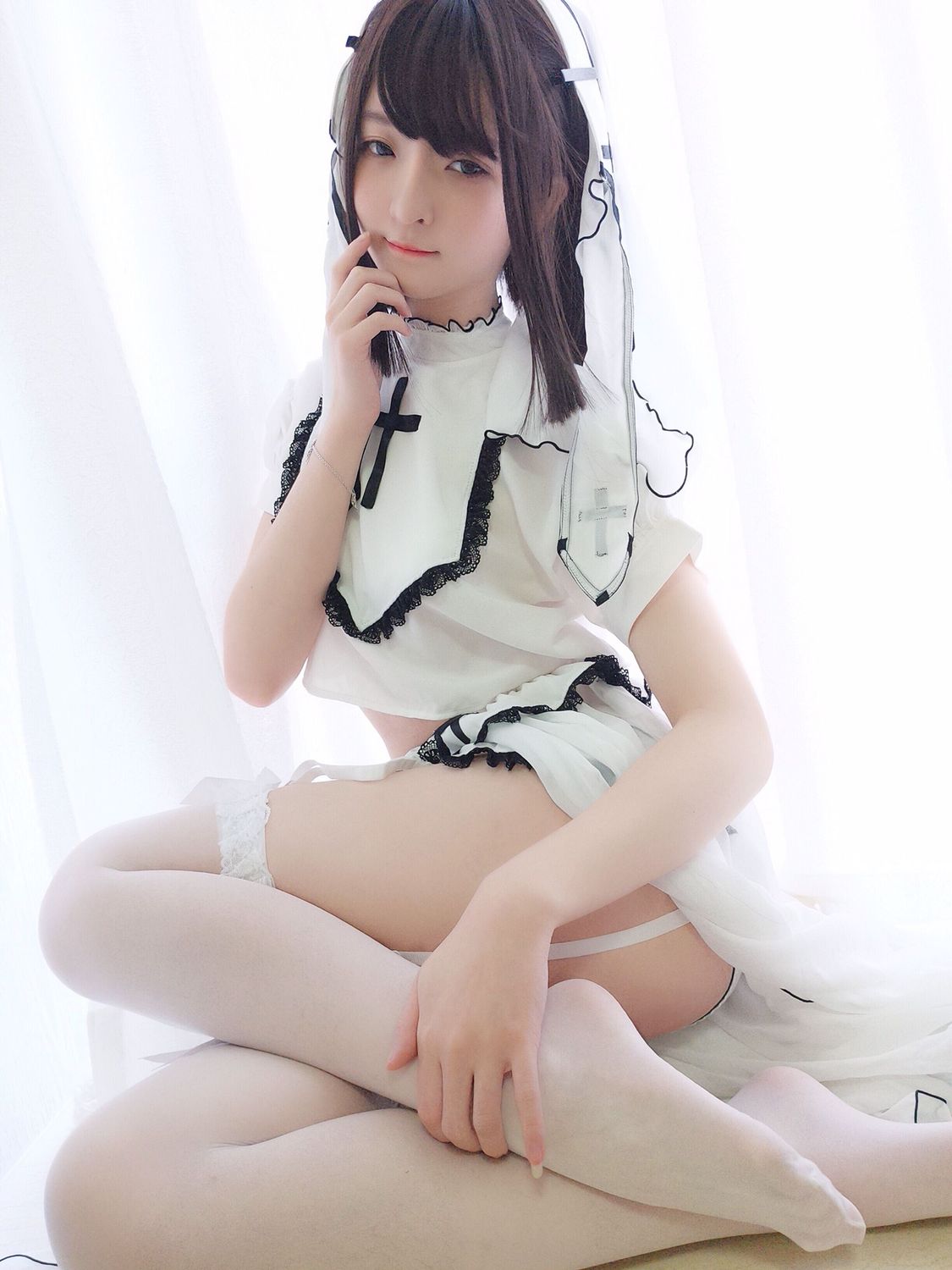 图片[3]-一小央泽 No.017 白修女（32P） - 图友-图友