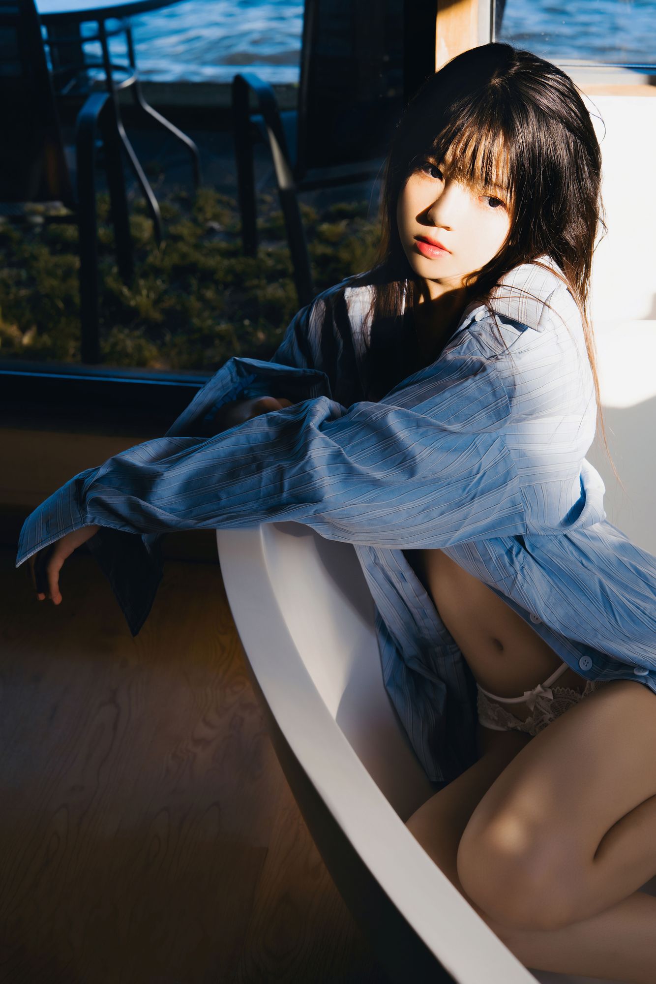 图片[4]-桜桃喵 No.202 蓝衬衫（44P） - 图友-图友