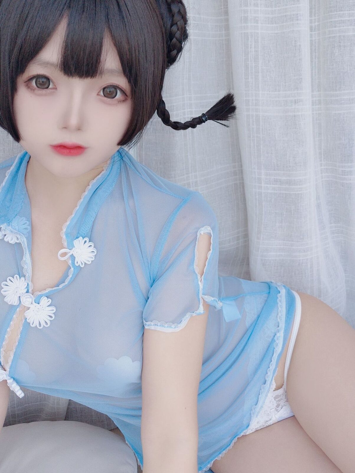 透明旗袍自拍 - 椎名莜(日奈娇) cosplay 第3张